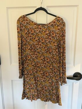 &Other Stories floral swing dress in autumnal colors